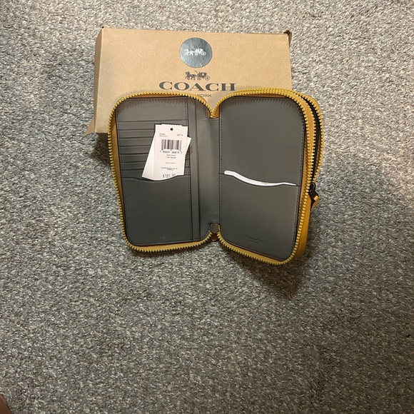 Coach Yellow and Gray Phone Wallet - Picture 3 of 3